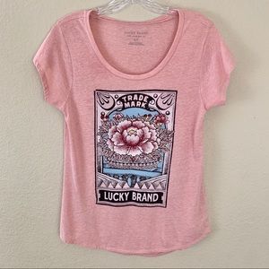 LUCKY BRAND Pink Graphic Tee